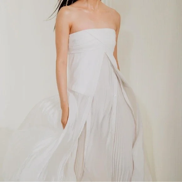 Jonathan Simkhai Ala Parachute Dress - White Size 4 - Picture 8 of 15